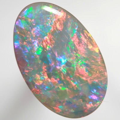 SOLID SEMI BLACK OPAL Large rolling flashes of neon crisp fire red, orange. Top quality. SEE VIDEO  
